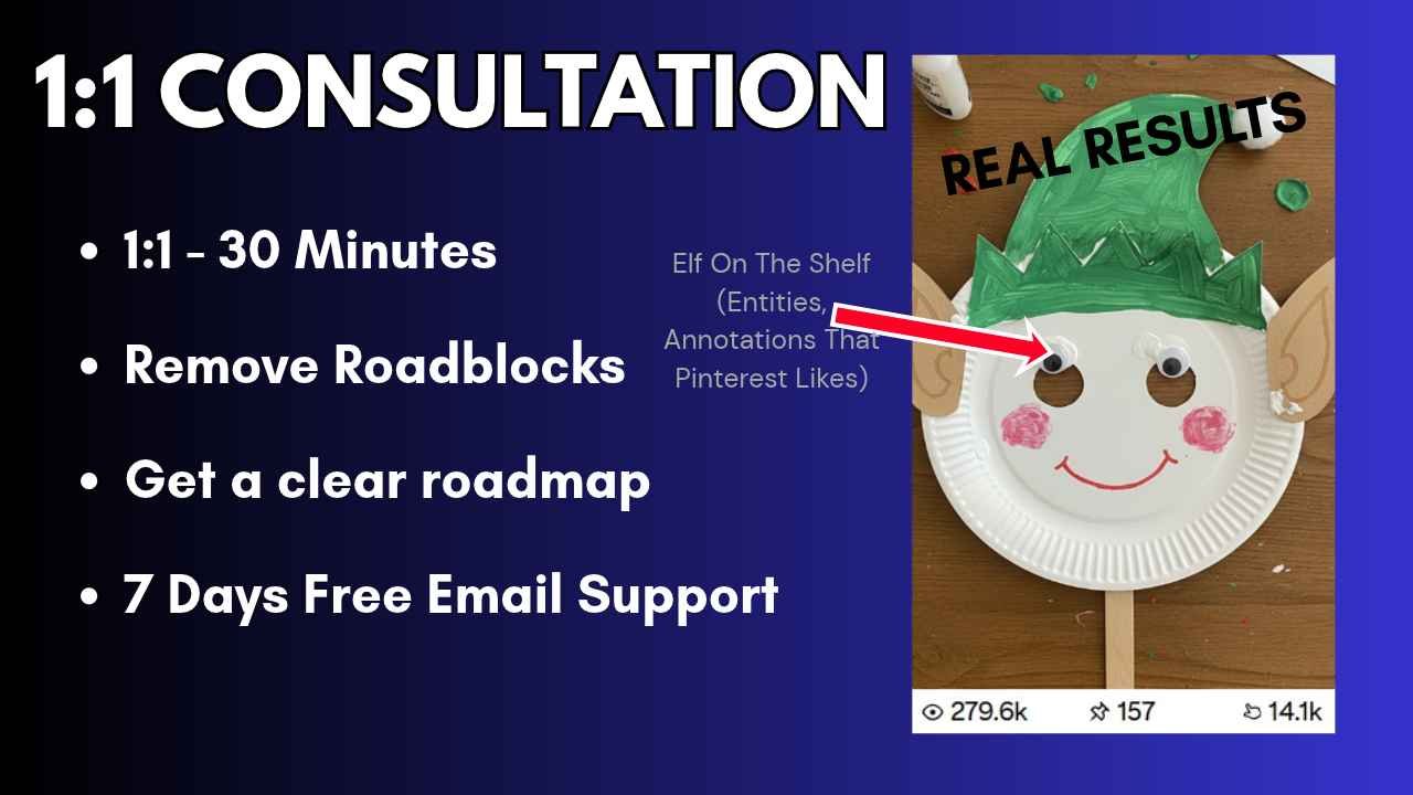 30-minute 1:1 private Pinterest strategy session with Pintrendo