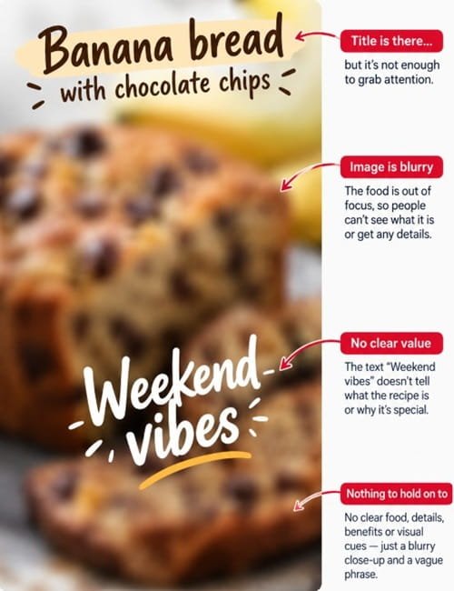 Banana bread example for Pinterest Annotation