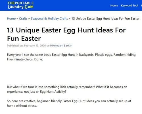 example blog post written after Pinterest Keyword analysis
