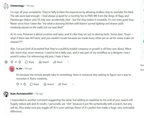 user sharing AI experience of Pinterest On reddit.jpg
